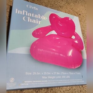 Pink inflatable chair